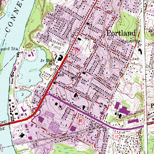 Topographic Map of Seventh Day Adventist Church, CT