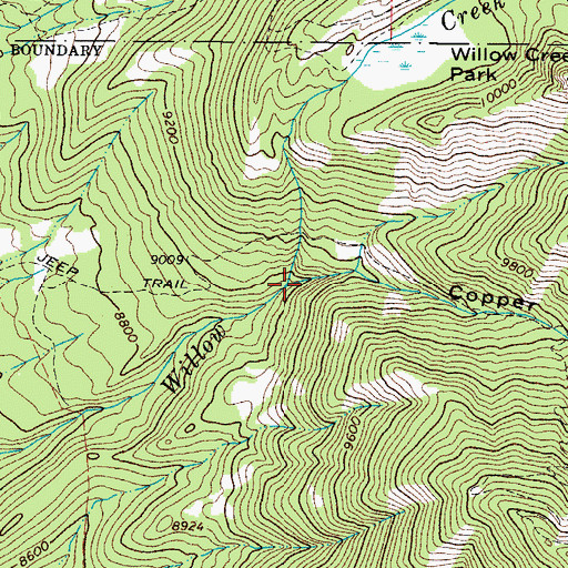 Topographic Map of Copper Gulch, CO