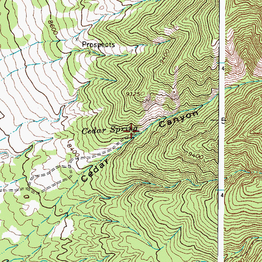 Topographic Map of Cedar Spring, CO