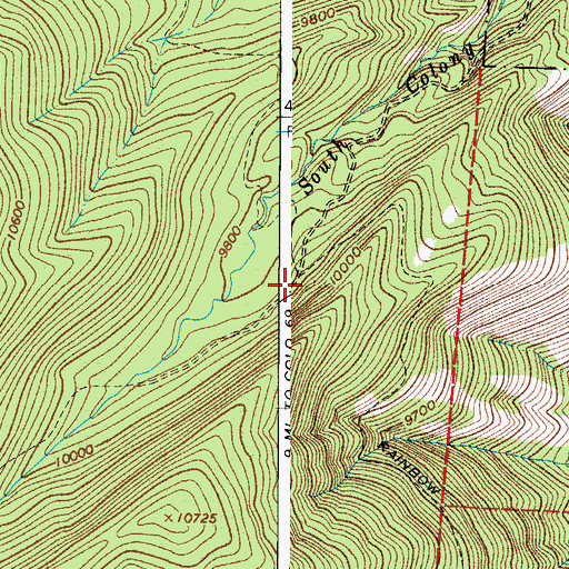 Topographic Map of Rainbow Trail, CO