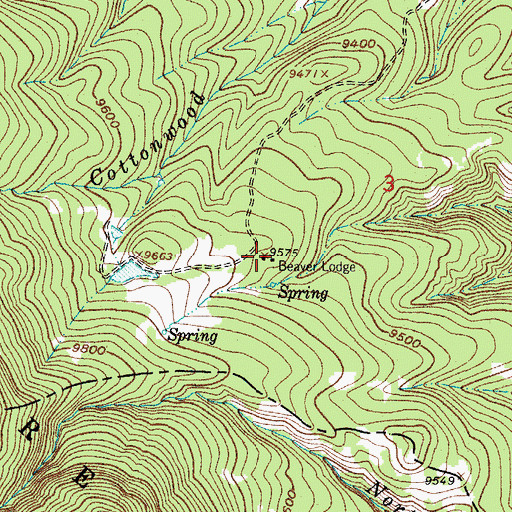 Topographic Map of Beaver Lodge, CO