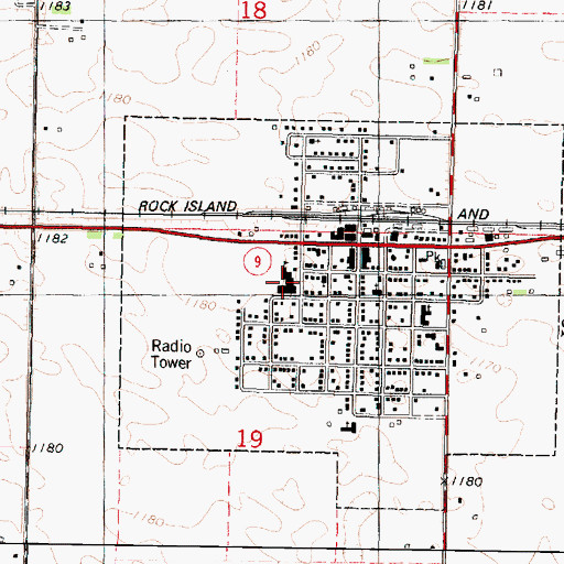 Topographic Map of North Sentral Kossuth High School, IA