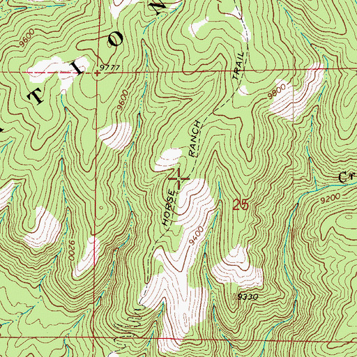 Topographic Map of Horse Ranch Trail, CO