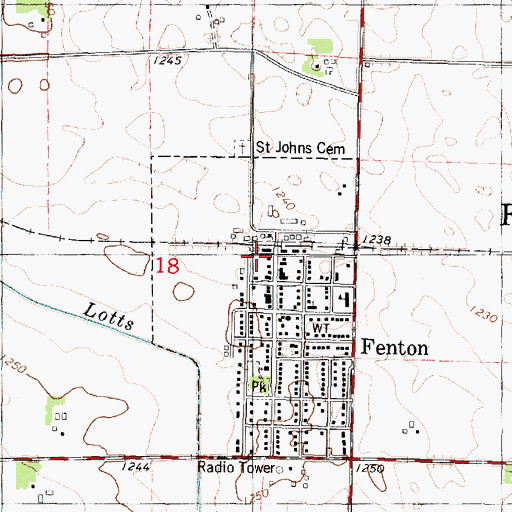 Topographic Map of State Line Co-op Elevator, IA