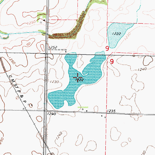 Topographic Map of Leo Shimon Marsh Wildlife Management Area, IA