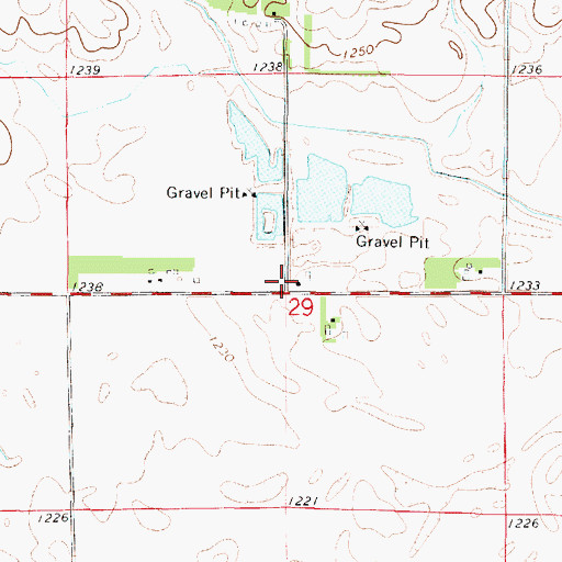 Topographic Map of Three Fingers Campground, IA