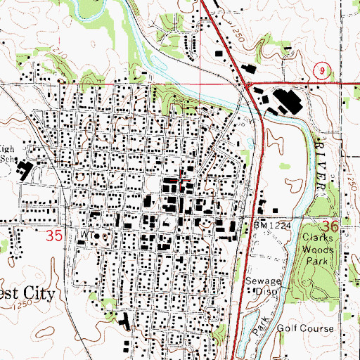 Topographic Map of Forest City Chiropractic and Sports Medicine Center, IA