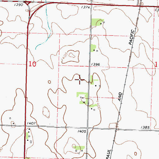 Topographic Map of Plum Post Office (historical), IA