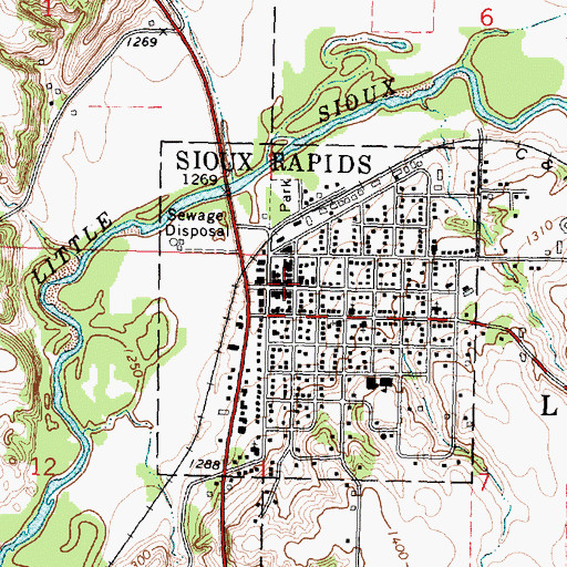 Topographic Map of Fox and Boyd Dental Center, IA