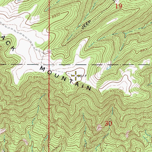 Topographic Map of Black Mountain, CO