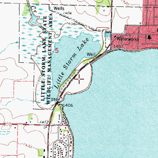 Topographic Map of Frank Starr Park, IA