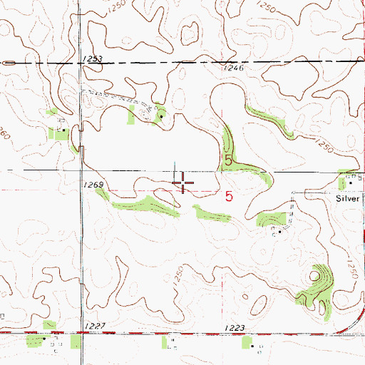 Topographic Map of Meredith Marsh Wildlife Management Area, IA