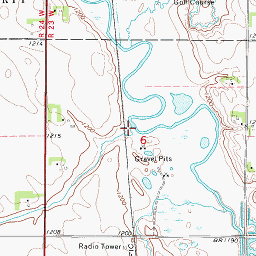 Topographic Map of Lau Wildlife Area, IA
