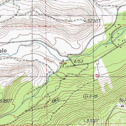 Topographic Map of Skyliner Sno-Park, OR