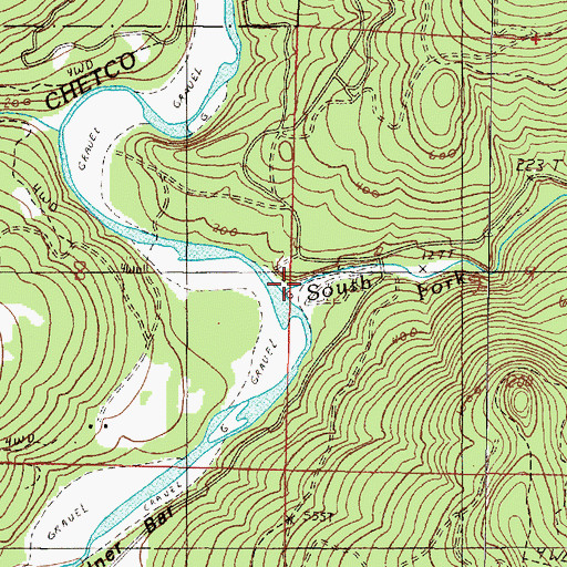 Topographic Map of South Fork Camp Recreation Site, OR