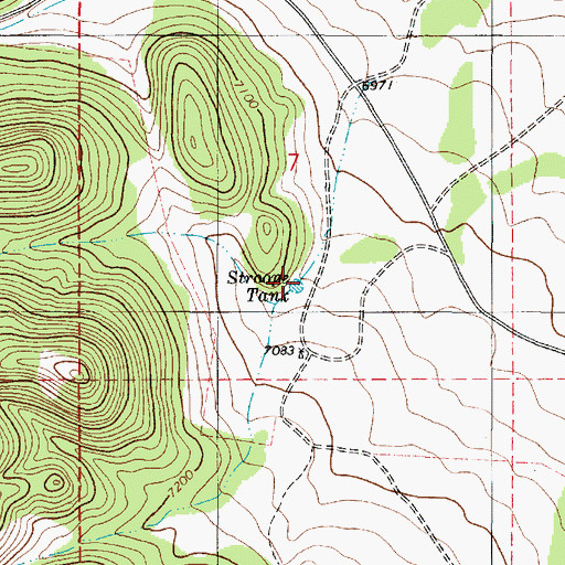 Topographic Map of Stroope Tank, NM