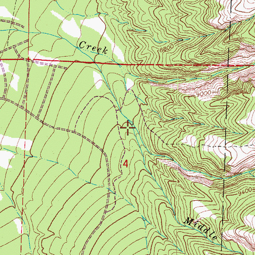 Topographic Map of Raspberry Canyon, CO