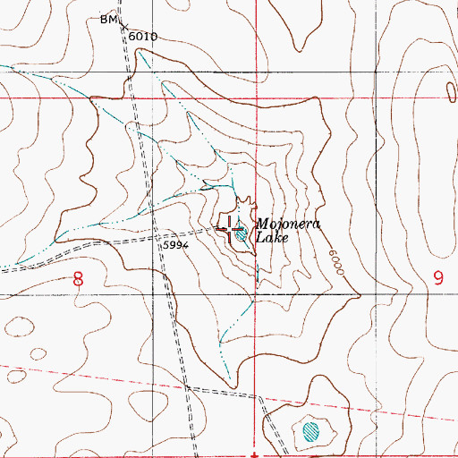 Topographic Map of Jojonera Lake, NM