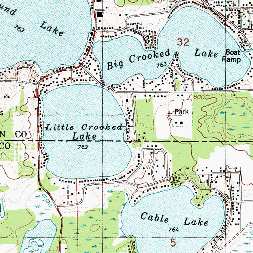 Topographic Map of Sister Lakes Post Office (historical), MI