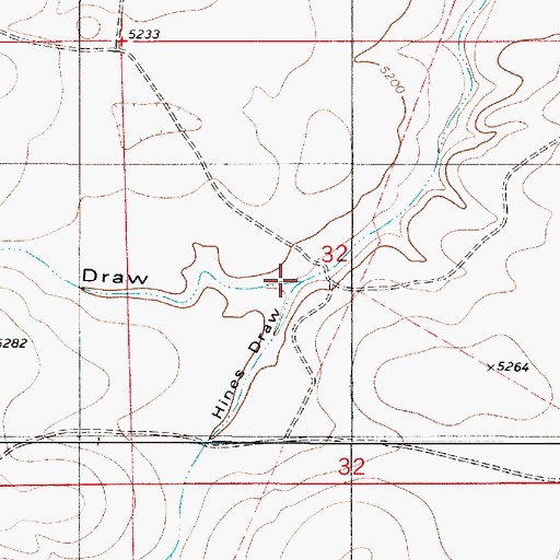Topographic Map of Hines Draw, NM
