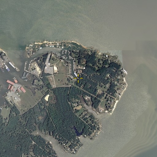 Aerial/Satellite Image of Stingray Point Post Office (historical), VA