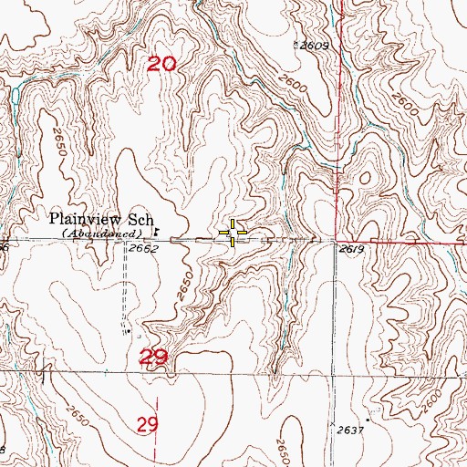 Topographic Map of Crampton School (historical), NE