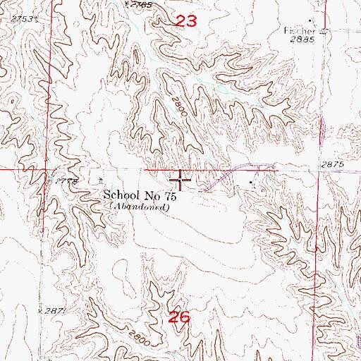 Topographic Map of Fischer School (historical), NE