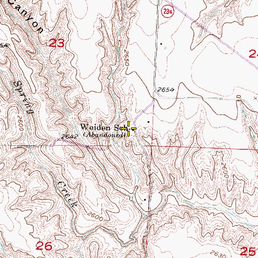 Topographic Map of Weeden School (historical), NE