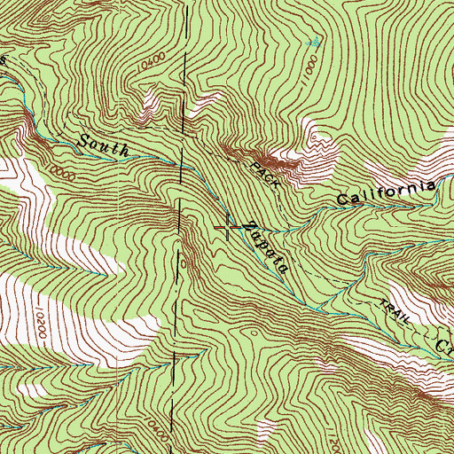 Topographic Map of California Gulch, CO