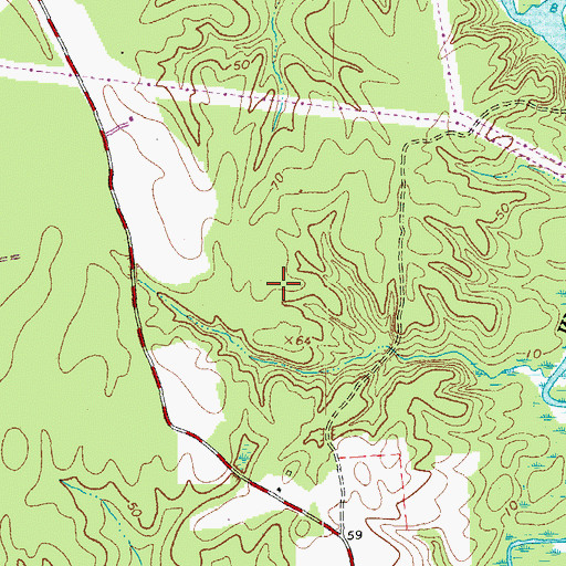 Topographic Map of Brandon District, VA