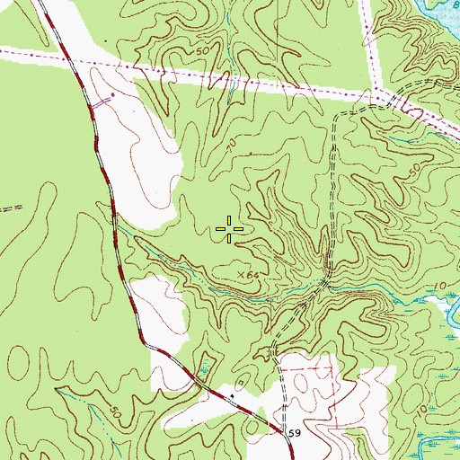 Topographic Map of Brandon District, VA