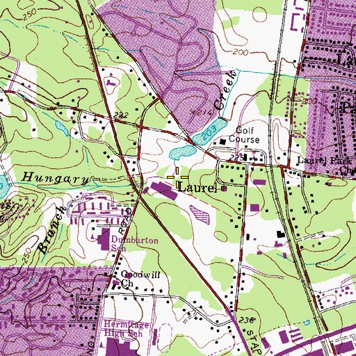 Topographic Map of Brookland District, VA