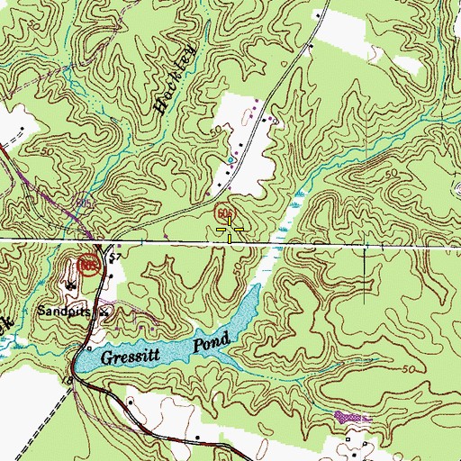 Topographic Map of Buena Vista District, VA