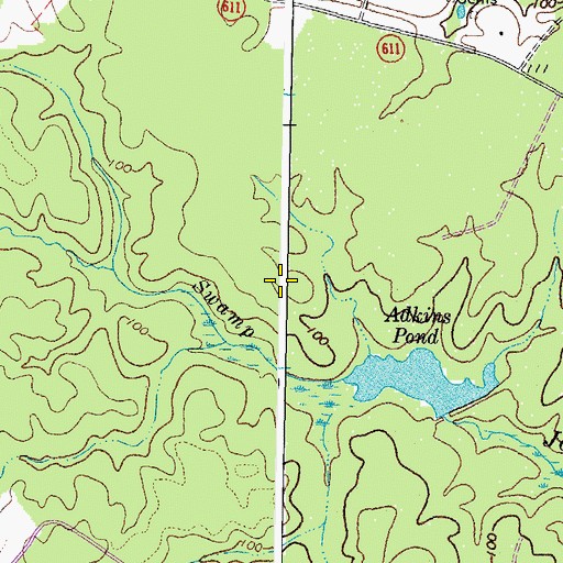 Topographic Map of Carsley District, VA
