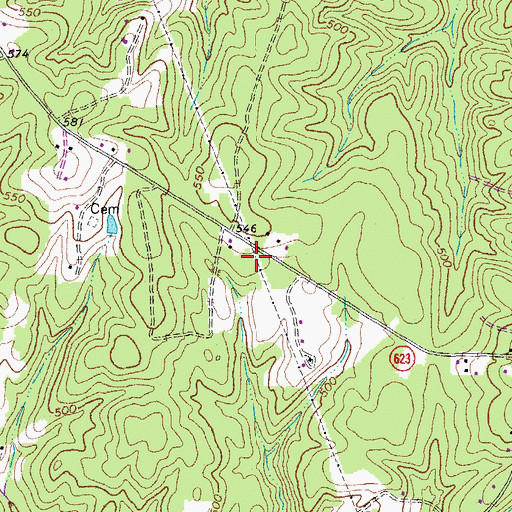 Topographic Map of Central District, VA