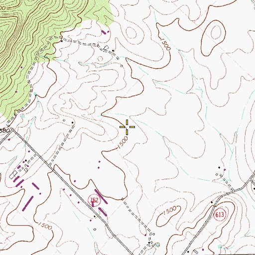 Topographic Map of Central District, VA