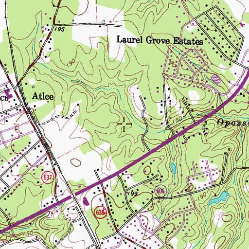 Topographic Map of Chickahominy District, VA