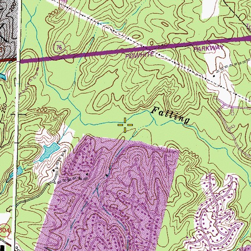 Topographic Map of Clover Hill District, VA