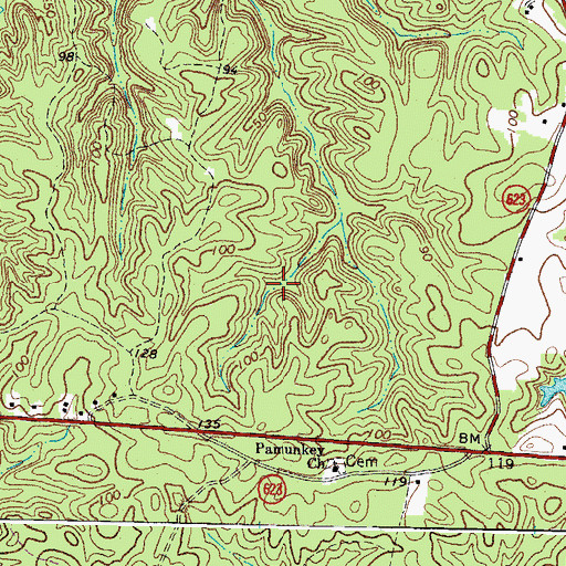 Topographic Map of District 3, VA