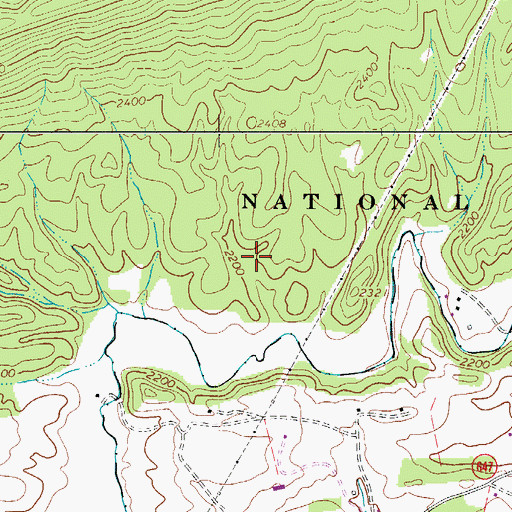 Topographic Map of East Wytheville District, VA