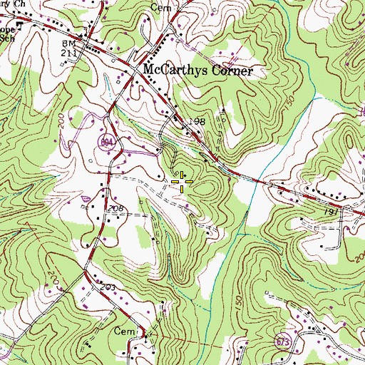 Topographic Map of George Washington District, VA