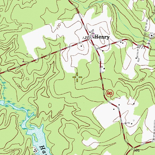 Topographic Map of Henry District, VA
