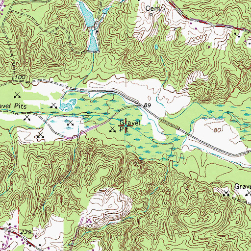 Topographic Map of Lee Hill District, VA