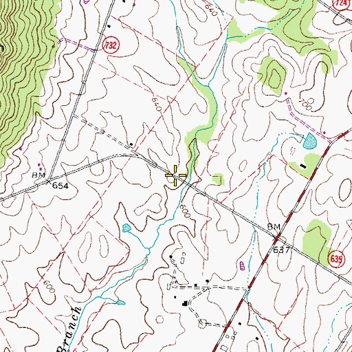 Topographic Map of Marshall District, VA