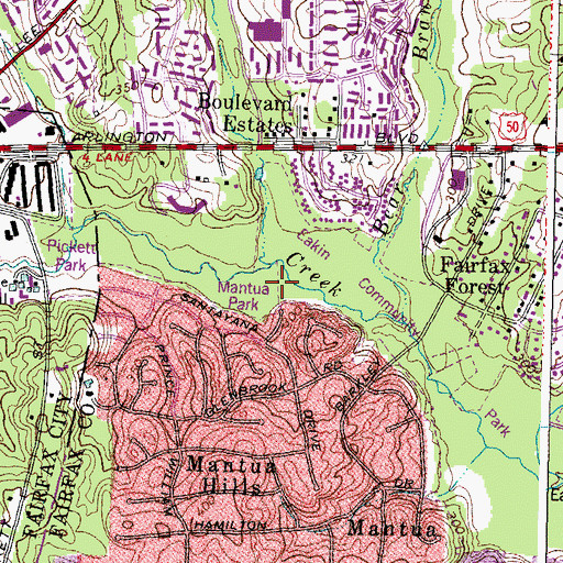 Topographic Map of Providence District, VA