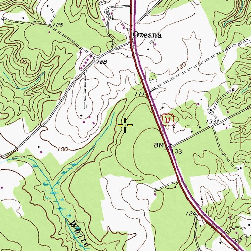 Topographic Map of South District, VA