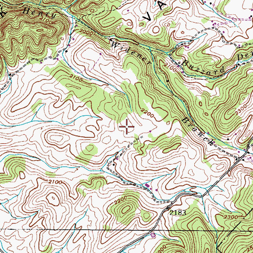 Topographic Map of Taylor District, VA