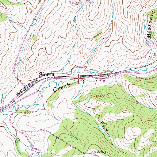 Topographic Map of Fox Canyon, CO