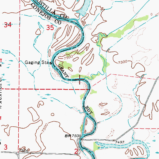 Topographic Map of Trinchera Creek, CO