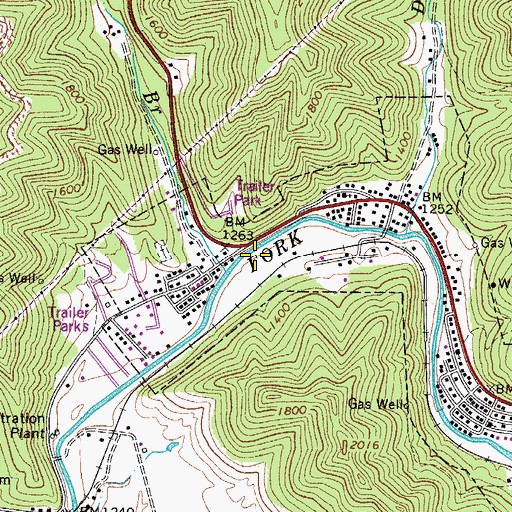 Topographic Map of District 3, WV